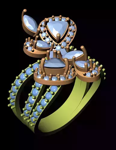 Women Cocktail Ring 3D print model