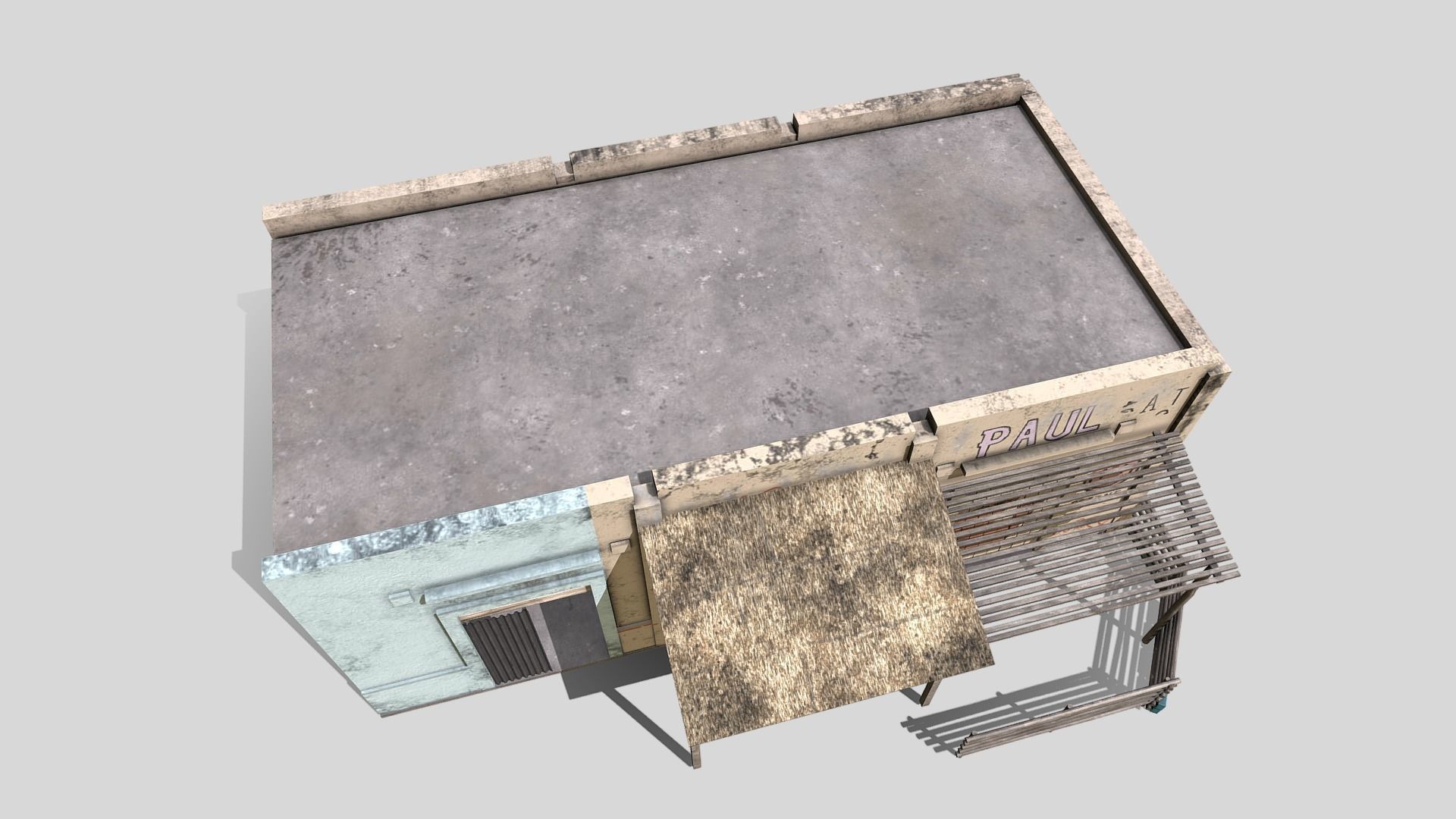 Small Building Low-poly 3D model_8