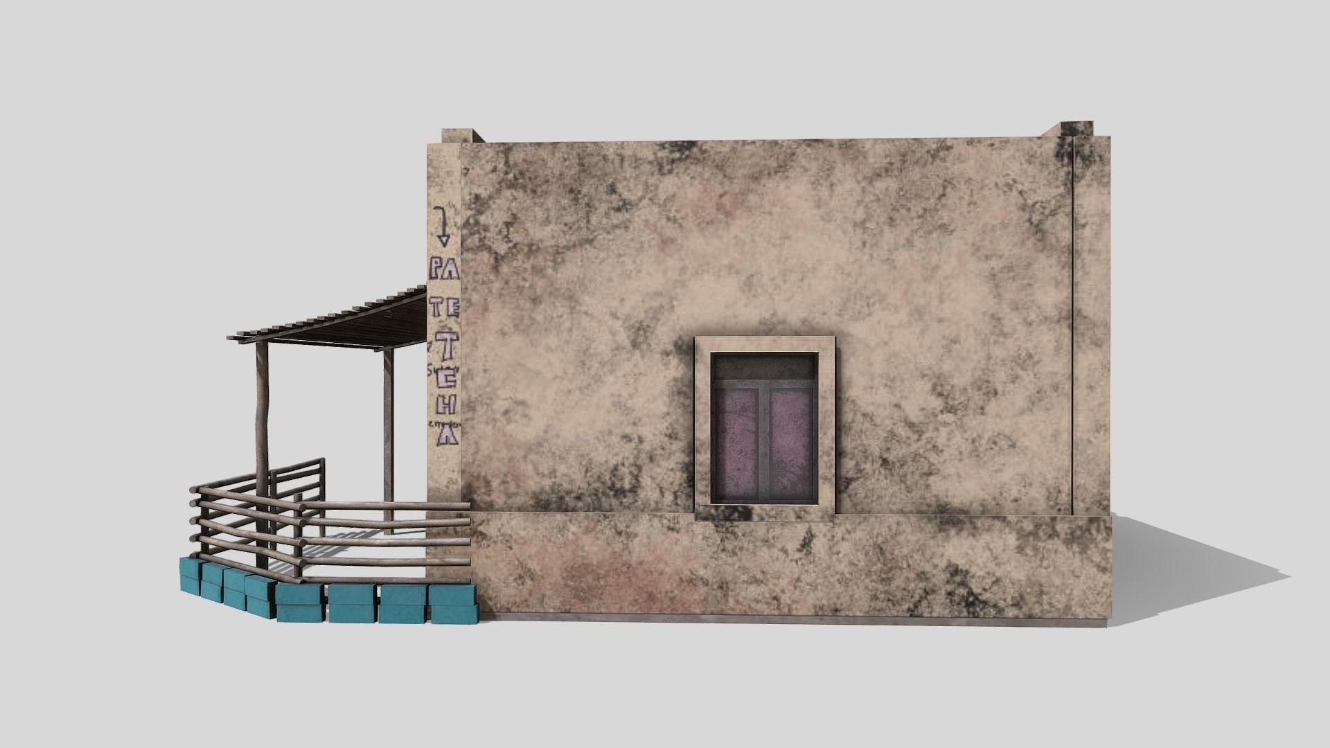 Small Building Low-poly 3D model_2