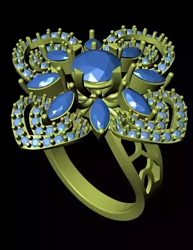 Women Cocktail Ring 3D print model