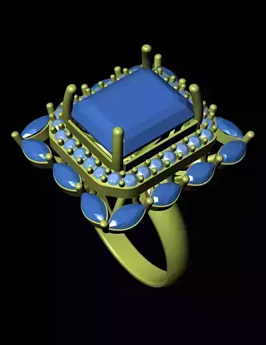 Women Cocktail Ring 3D print model