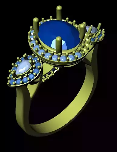 Women Cocktail Ring 3D print model