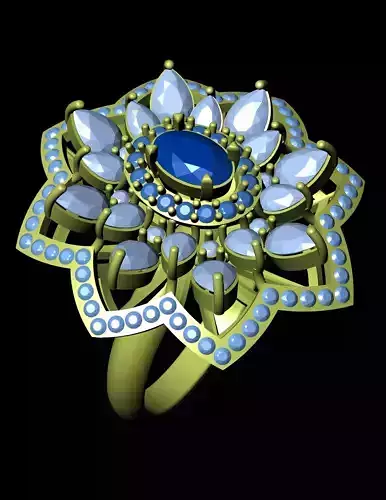 Women Cocktail Ring 3D print model