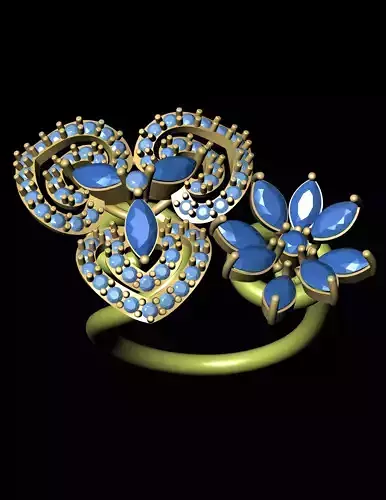 Women Cocktail Ring 3D print model