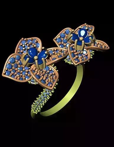 Women Cocktail Ring 3D print model