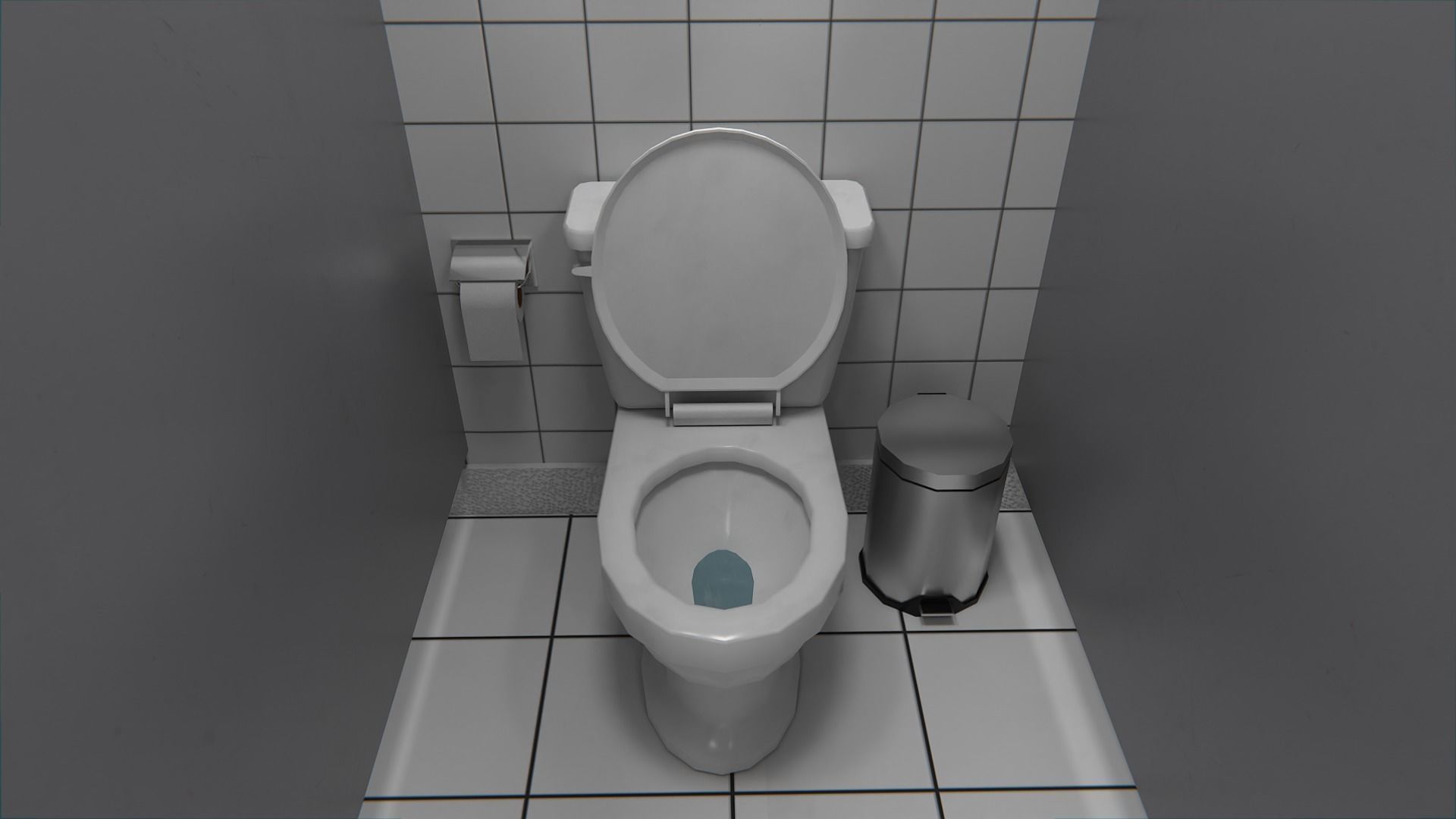 Public Restroom Modular Pack Low-poly 3D model_5