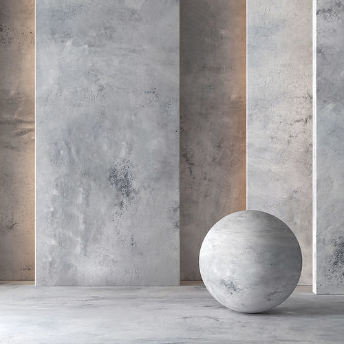 White Concrete Material 8K-Seamless-Tileable-NO 43 3D model