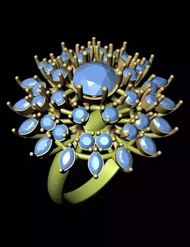 Women Cocktail Ring 3D print model