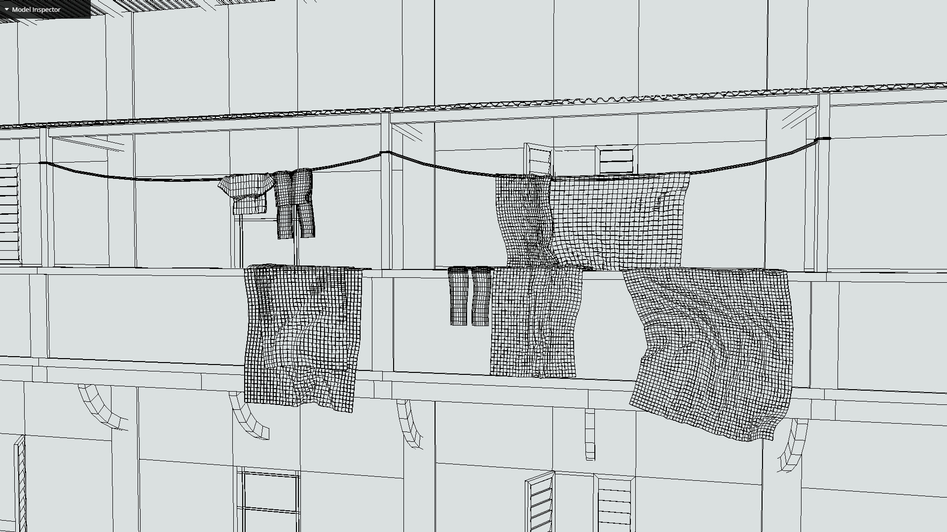 Old Building Low-poly 3D model_3