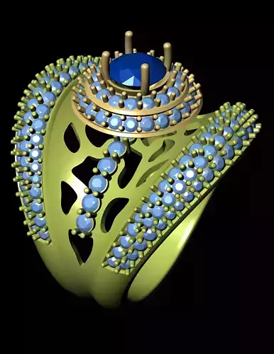 Women Cocktail Ring 3D print model