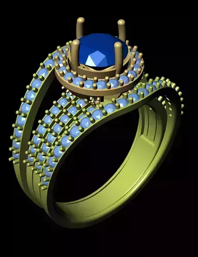 Women Cocktail Ring 3D print model