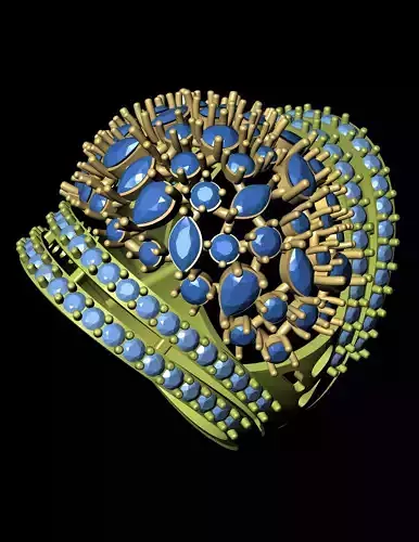 Women Cocktail Ring 3D print model