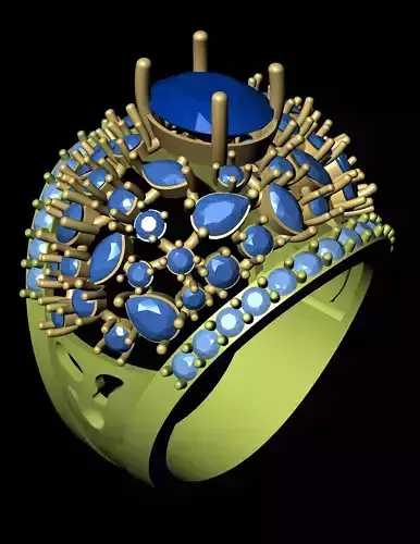 Women Cocktail Ring 3D print model