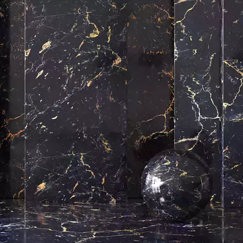 Luxury Portoro Gold Black Marble Material-Seamless-Tileable-No45