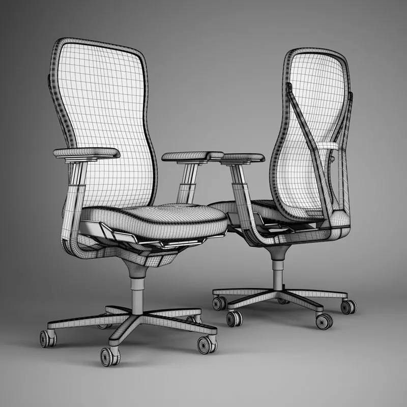 Office chair 3D model_0