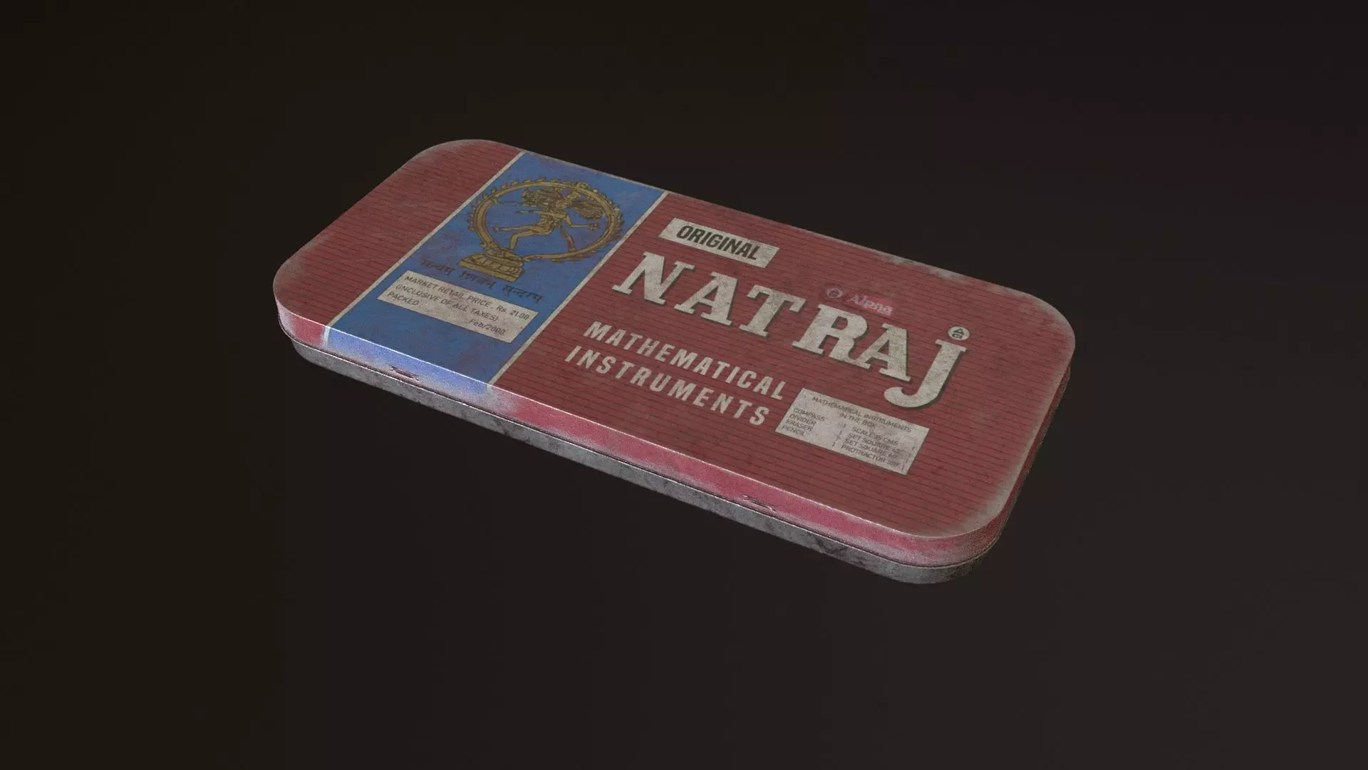 geometry compass box 3D model_0