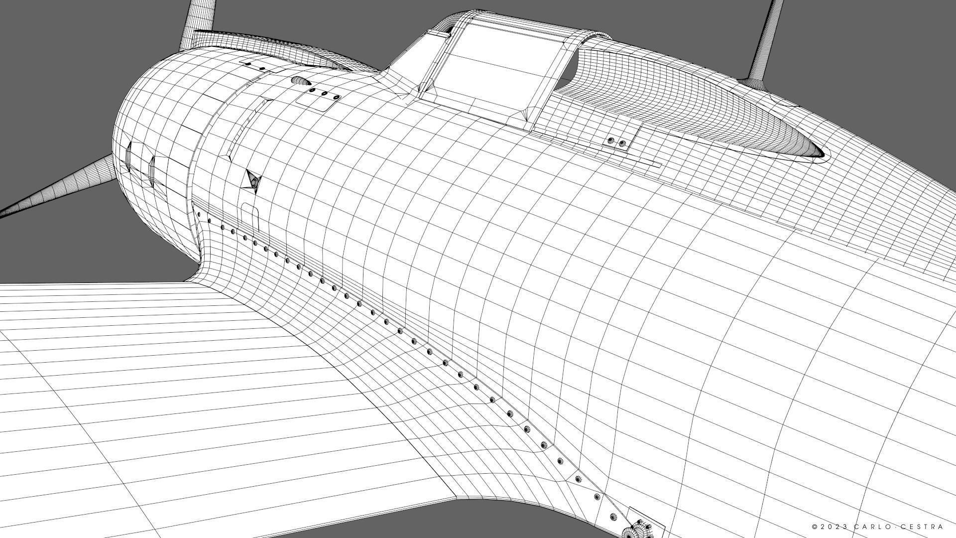 Re2000 Falco I - Catapult version - Rigged Low-poly 3D model_29