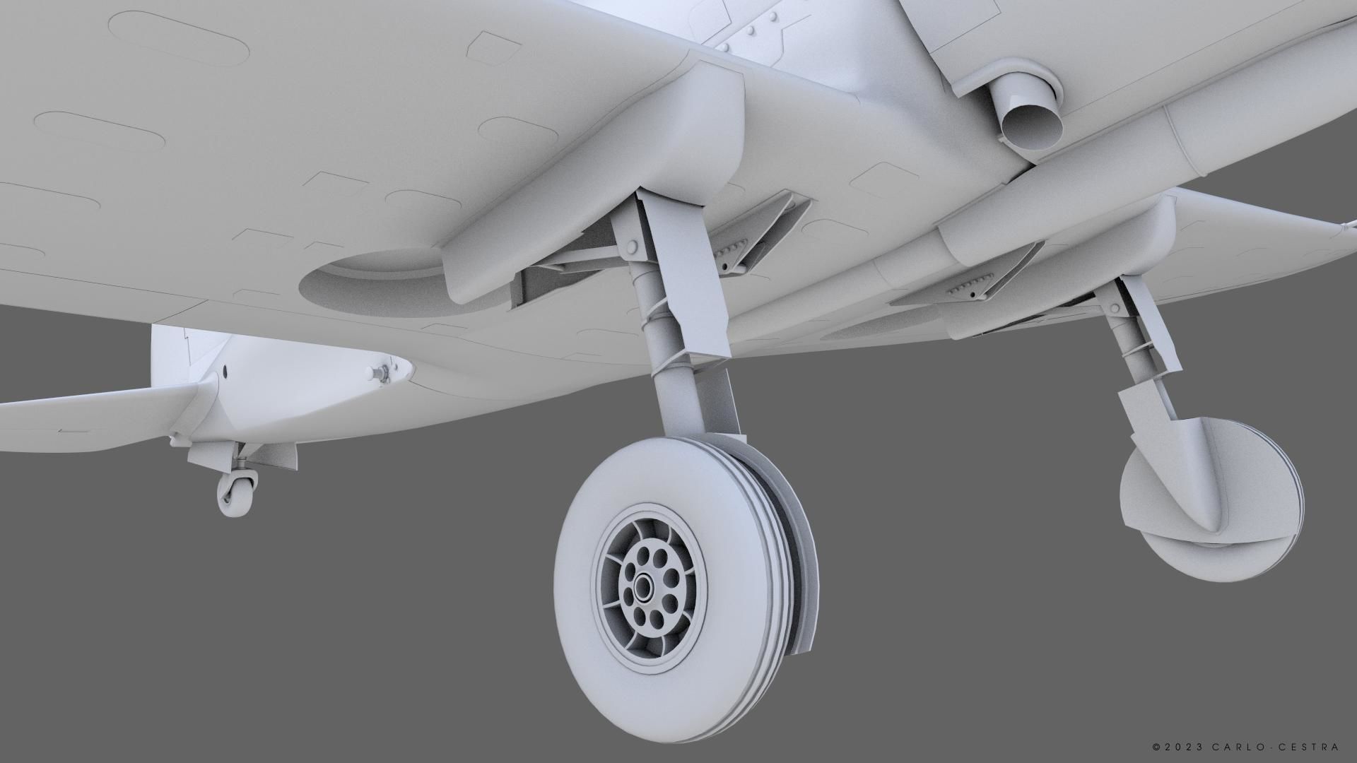 Re2000 Falco I - Catapult version - Rigged Low-poly 3D model_23