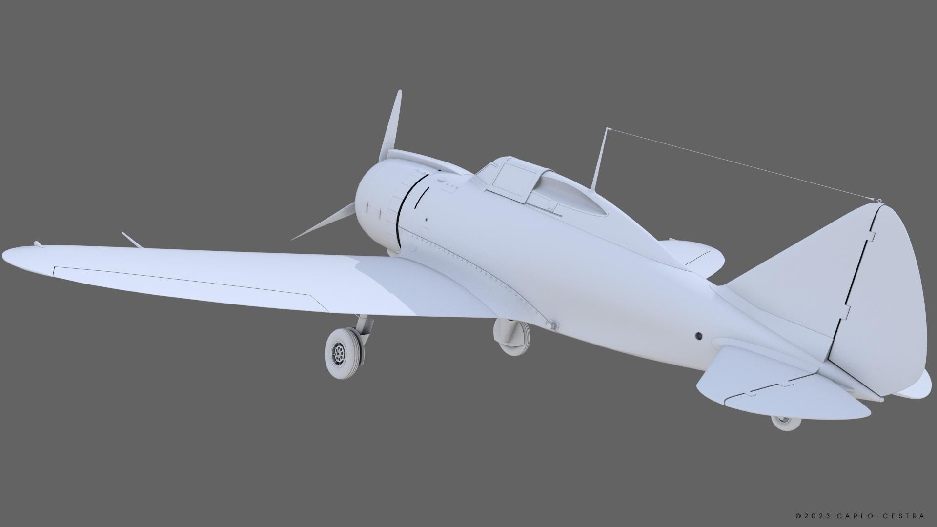 Re2000 Falco I - Catapult version - Rigged Low-poly 3D model_19