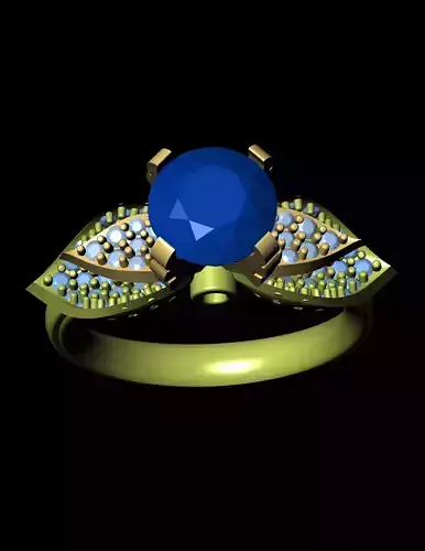 Women Cocktail Ring 3D print model