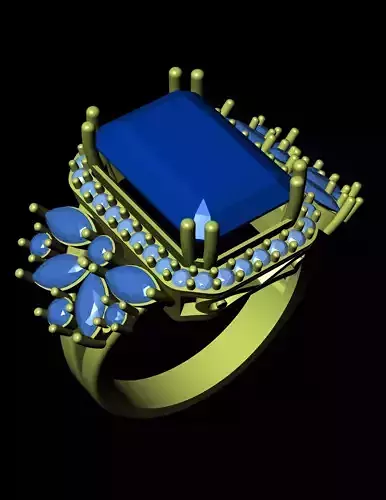 Women Cocktail Ring 3D print model