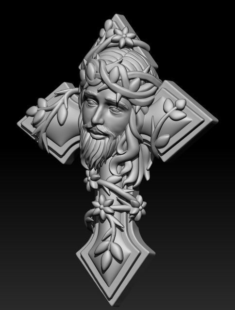 Cross Jesus  3D print model_2
