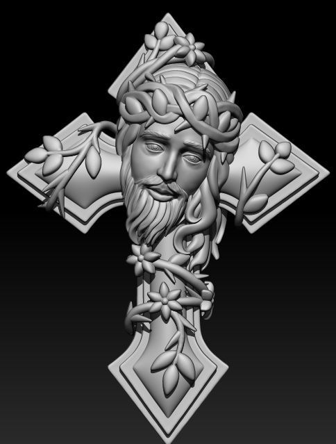 Cross Jesus  3D print model_1