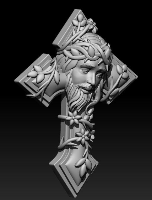 Cross Jesus  3D print model_3
