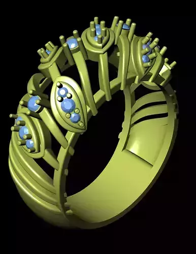 Women Cocktail Ring 3D print model