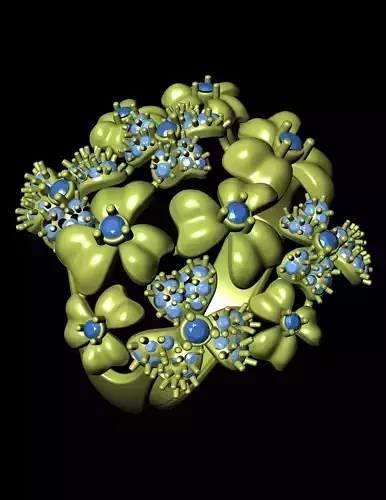 Women Cocktail Ring 3D print model