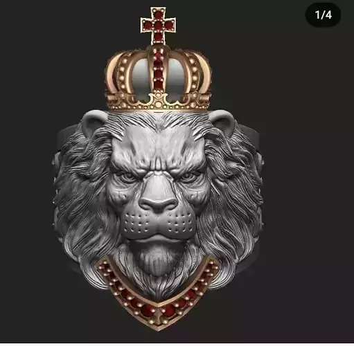 King Lion  3D print model