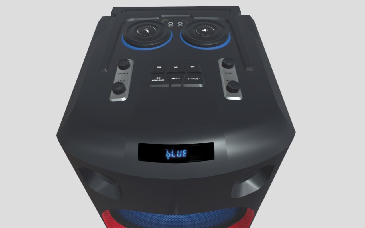 Bluetooth speaker Low-poly 3D model_4