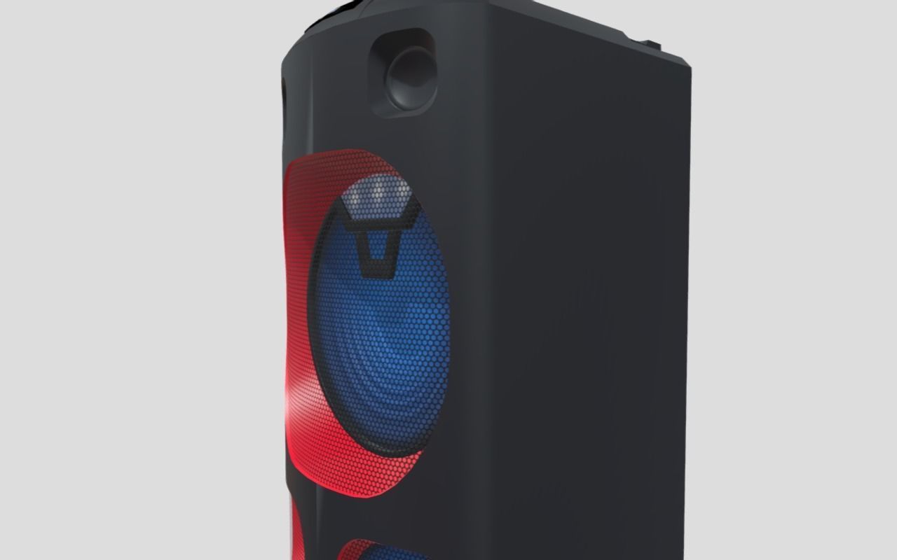 Bluetooth speaker Low-poly 3D model_6