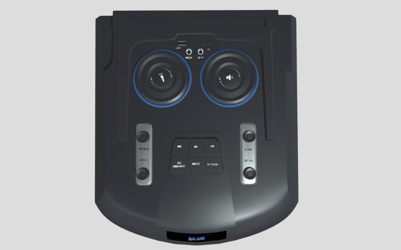 Bluetooth speaker Low-poly 3D model_5