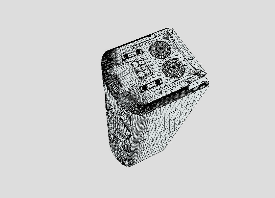 Bluetooth speaker Low-poly 3D model_8