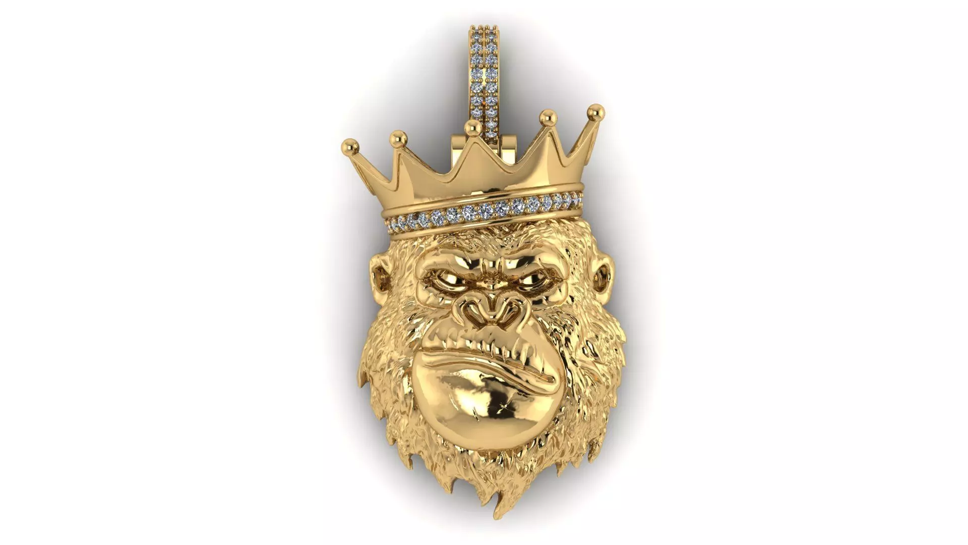 Gorilla Pendant 3D print model_0