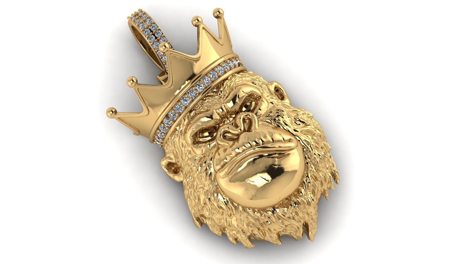 Gorilla Pendant 3D print model_1