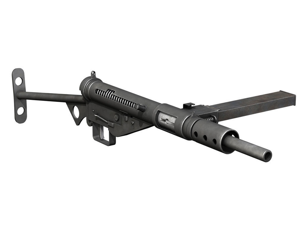 Sten MK II Submachine Gun 3D model_6