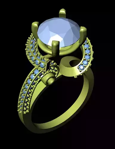 Women Cocktail Ring 3D print model