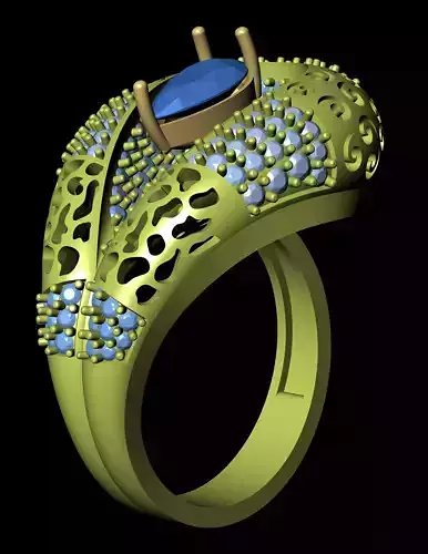 Women Cocktail Ring 3D print model