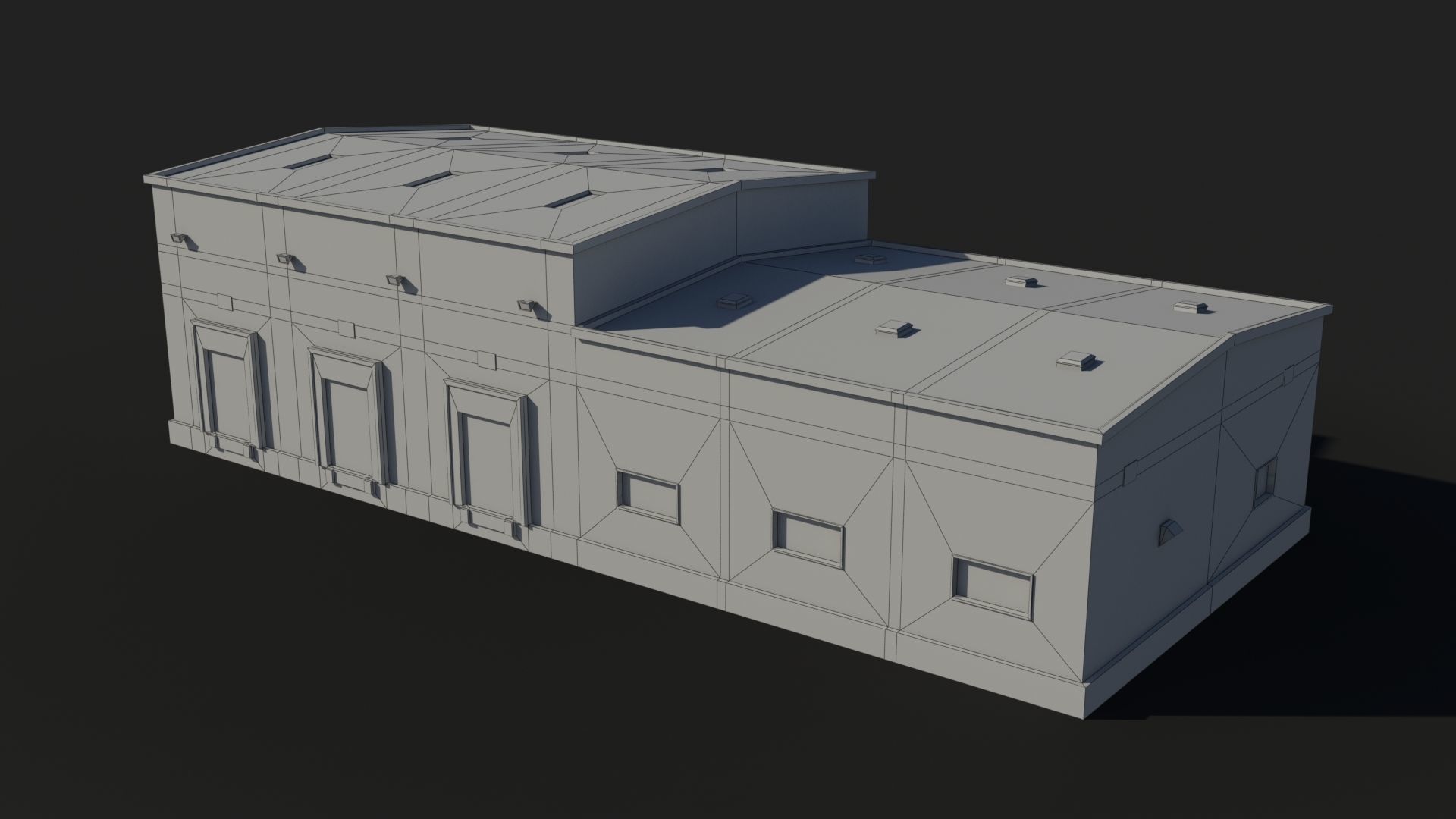 Factory x1 Low-poly 3D model_8