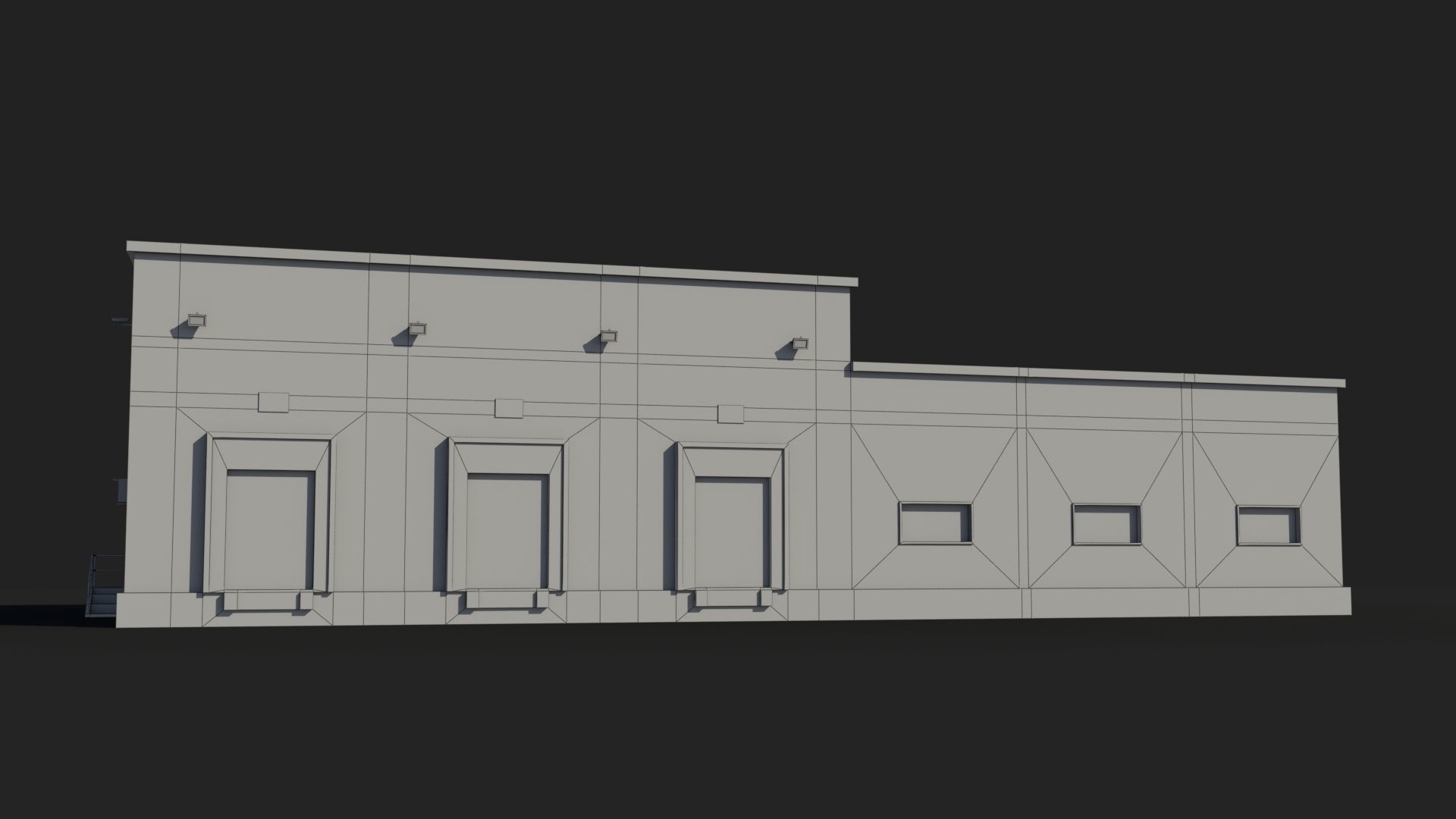 Factory x1 Low-poly 3D model_6