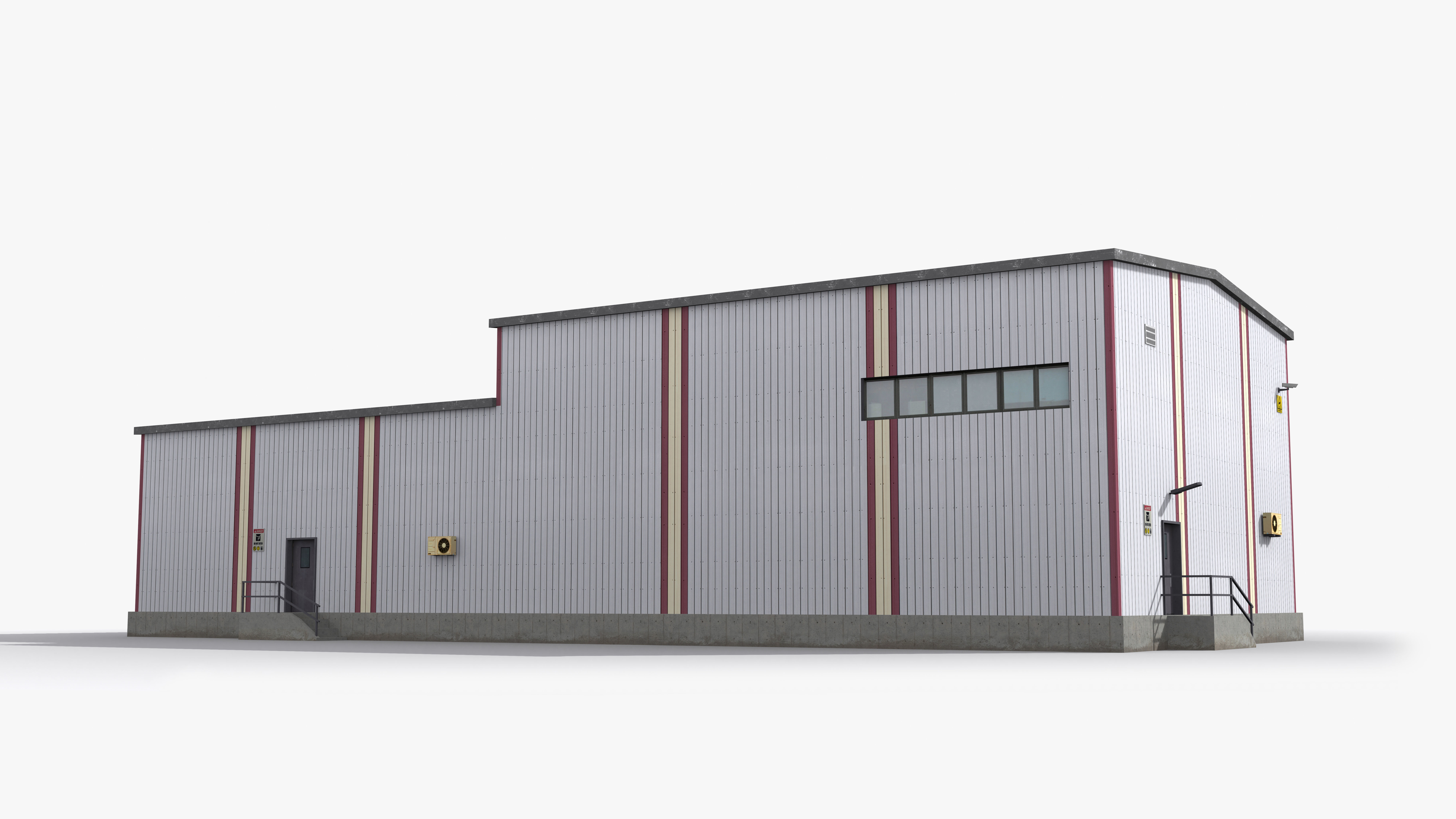 Factory x1 Low-poly 3D model_4