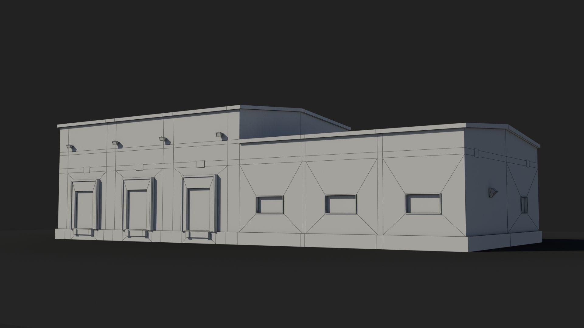 Factory x1 Low-poly 3D model_5