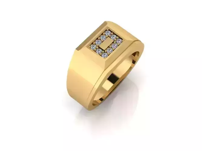 Man Ring with diamonds