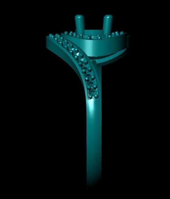 Wedding Engagement Women Ring 3D print model 3D print mode 3D print model_4