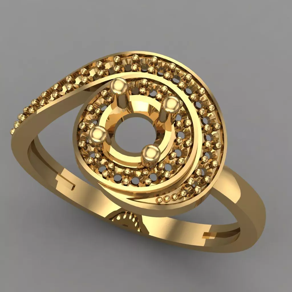 Wedding Engagement Women Ring 3D print model 3D print mode 3D print model_0