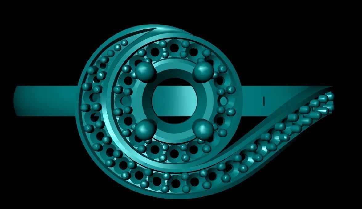 Wedding Engagement Women Ring 3D print model 3D print mode 3D print model_1