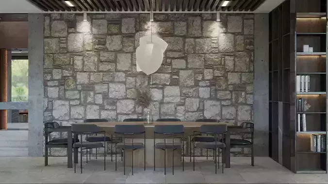 LIVING ROOM INTERIOR SCENE