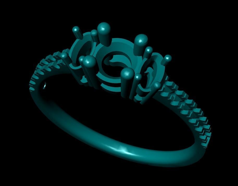 Wedding Engagement Women Ring 3D print model 3D print mode 3D print model_2